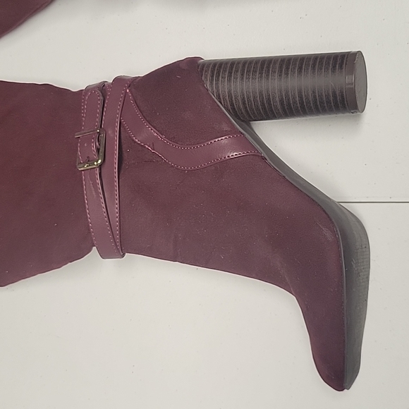 JustFab “Jonica” wine tall maroon boots - Picture 2 of 4